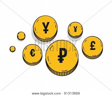 Golden Coins Icons