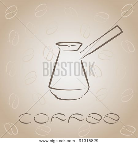 Coffee Card Template With Turk For Design