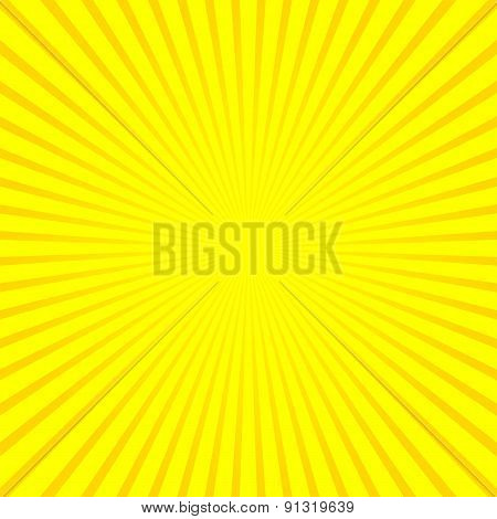 Yellow vector background of radial lines.