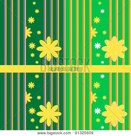 vector seamless pattern with floral elements