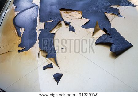 Car body paint peeling after fire