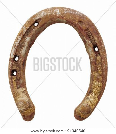 old horseshoe, vector