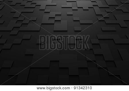 Abstract 3d rendering of futuristic surface with squares.