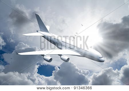 Passenger Air Plane Flying