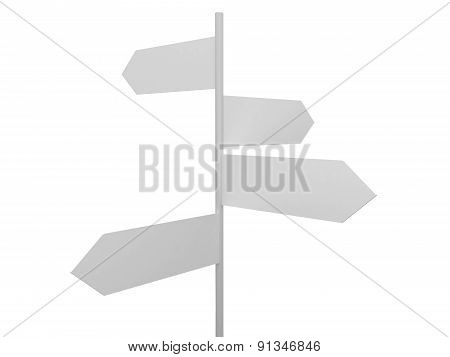 Blank Crossroad Signs