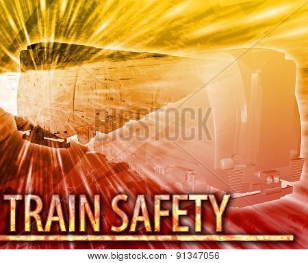 Abstract background digital collage concept illustration train safety rail