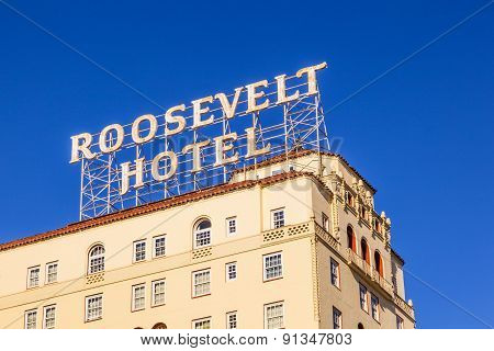 Facade Of Famous Historic Roosevelt Hotel