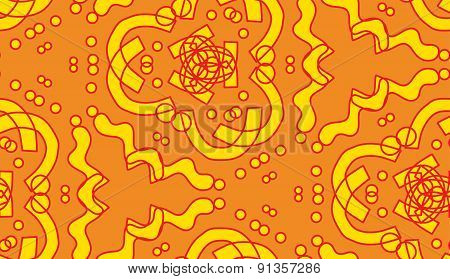 Yellow Triune Kaleidoscope Pattern