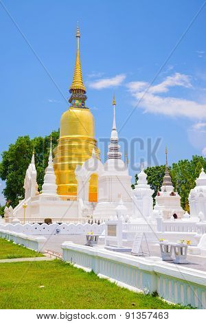 Wat Suan Dok (monastery) in Chiang Mai Thailand.