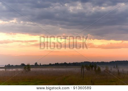 Morning on the lake Piros.