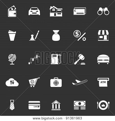 E Wallet Icons On Gray Background