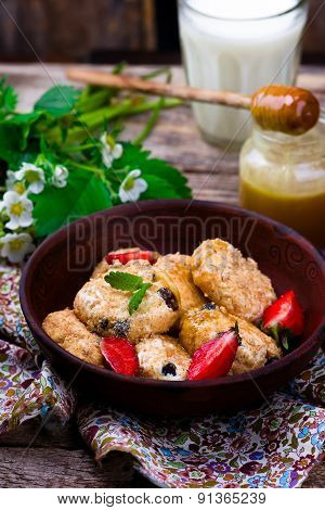 Light Pot Cheese Pancakes With Bran