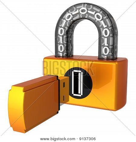 Data security. Digital Usb lock (Hi-Res)