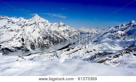 Snow Alps Mountains And Mist