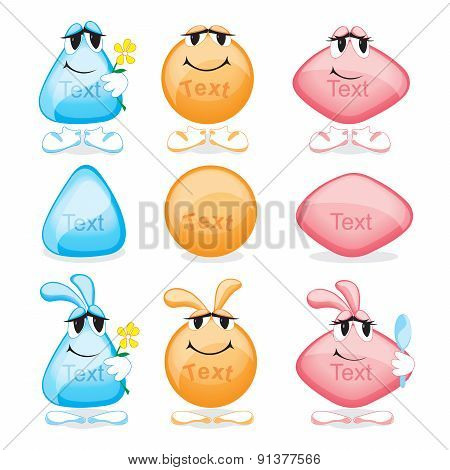 Icons Glossy Characters