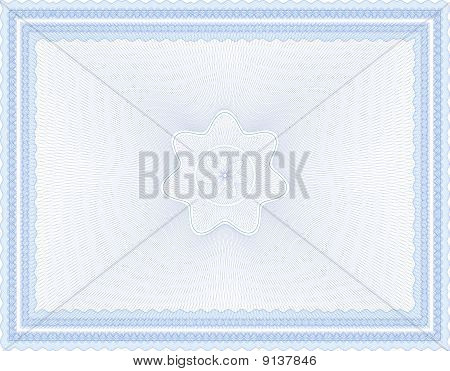 Certificat sécurisé guilloché vide Vector