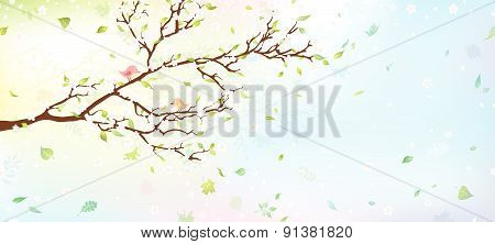 Spring tree background.