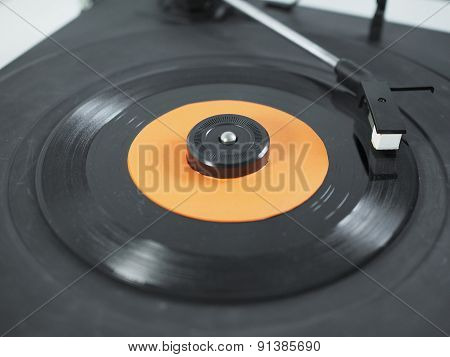 Vinyl Record On Turntable