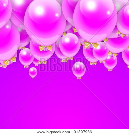 Party Balloons Background for your Text. Stock Vector Illustration.