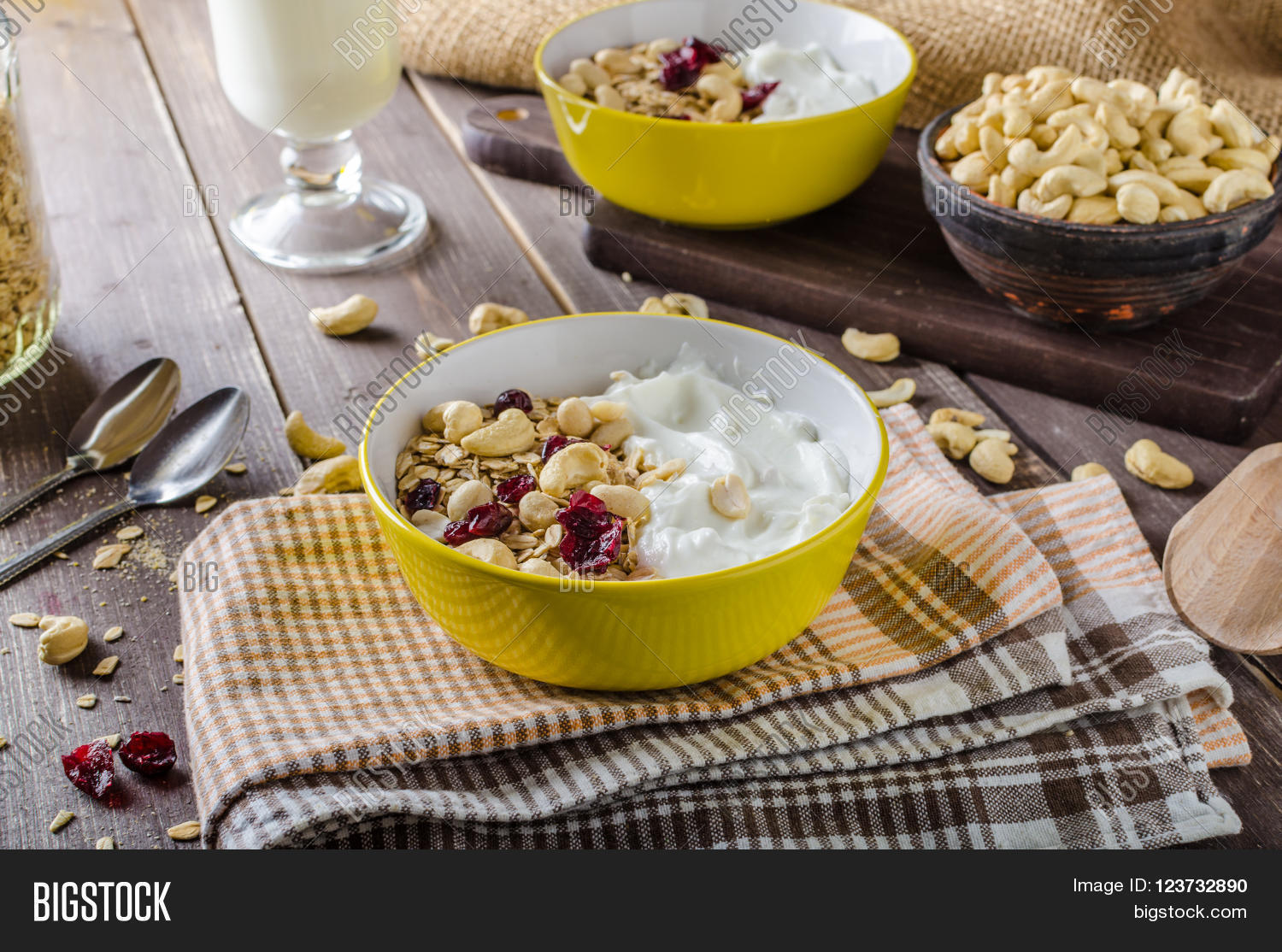 Oatmeal Yogurt Nuts Image & Photo (Free Trial) Bigstock