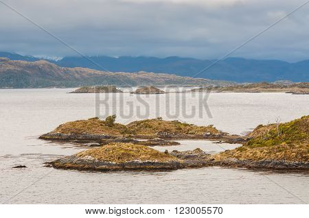 Chilean Fjords, Patagonia. The southern coast of Chile presents a large number of fjords and fjord-like channels.