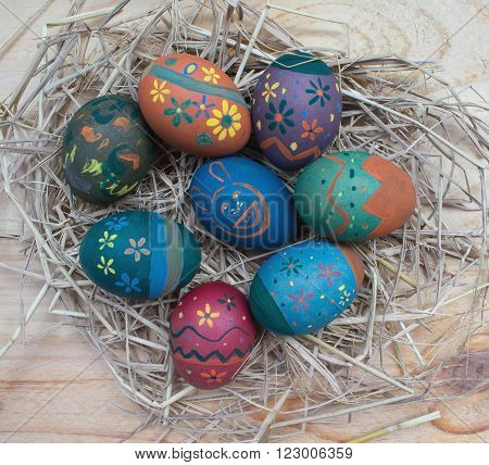 Easter eggs colorful Easter Festival, Easter day