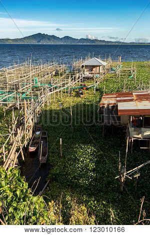 Fish Farm At Lake Tondano