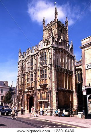 CIRENCESTER, UK - AUGUST 12, 1991 - St John The Baptist Church in the Market Place Cirencester Gloucestershire England UK Western Europe, August 12, 1991.