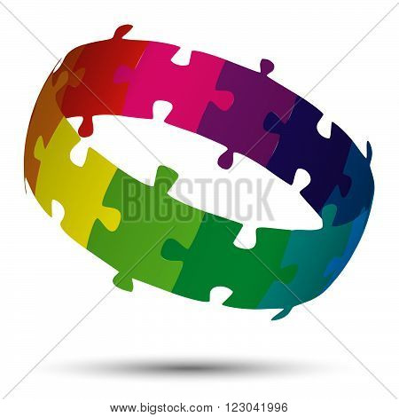 Puzzle Circle Colored