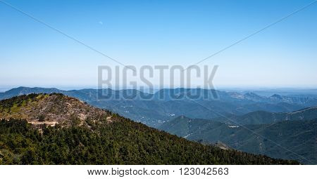 A view on the mountains in the French Cevennes