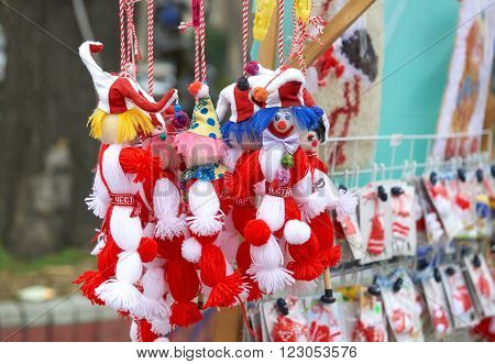 VARNA BULGARIA 29.02.2016: The symbol of the arrival of spring March 1