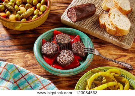 Tapas Morcilla de burgos rice black blood sausage from Spain