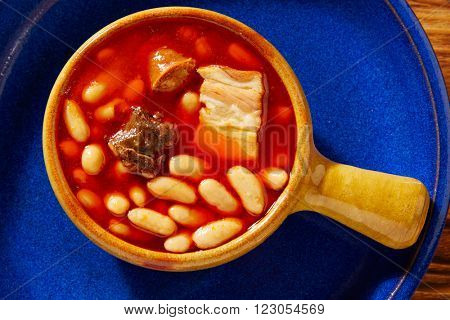 Tapas Fabada Asturiana beans and sausage from Spain