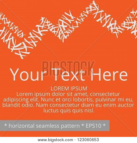 Seamless pattern frame for text with white stripes