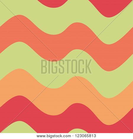 Seamless wave pattern with color curves. Design for a print, textiles, backgrounds