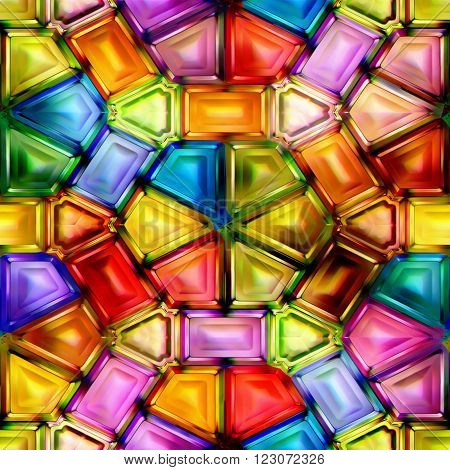 colorful abstraction truly seamless texture  graphic geometric shapes polygons