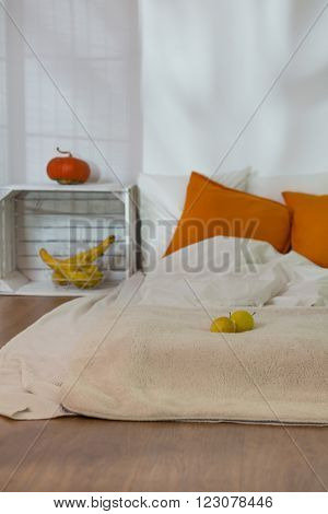 Fall Decorations In Cozy Simple Bedroom