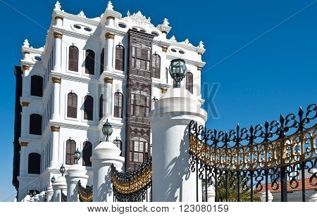 Taif, Saudi Arabia - November 21, 2008:  The Shubra Palace traditional King's residence