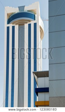 Taif, Saudi Arabia - November 21, 2008: Modern buildings in the city center.