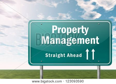 Image Picture Signpost with Property Management wording