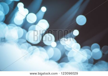 Fiber optic cables, fibre connection, telecomunications concept.