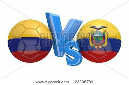 Preliminary competition football match between national teams Colombia and Ecuador