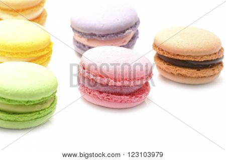colorful and delicious macaroons isolate on white background
** Note: Shallow depth of field