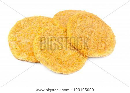 some fish burgers isolated on white background