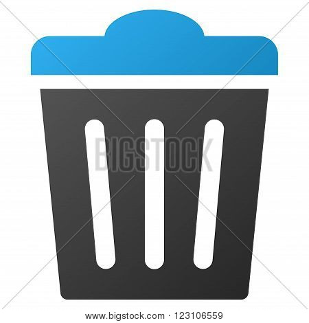 Trash Can vector toolbar icon. Style is gradient icon symbol on a white background.