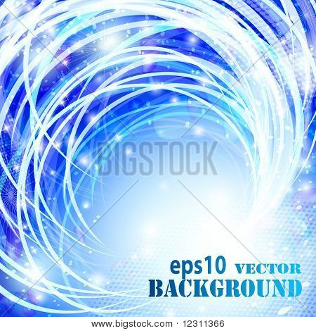 Soyut mavi eğrileri arka.