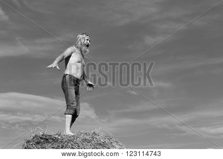 Man On A Haystack