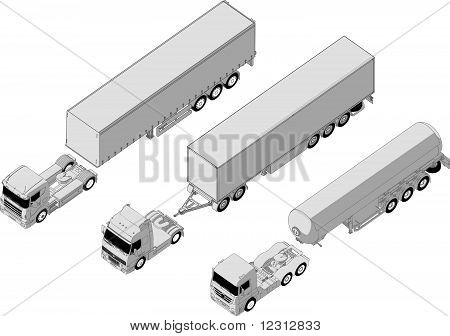 Vector set semi-truck