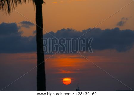 Sunset above the Key West Bight in Florida