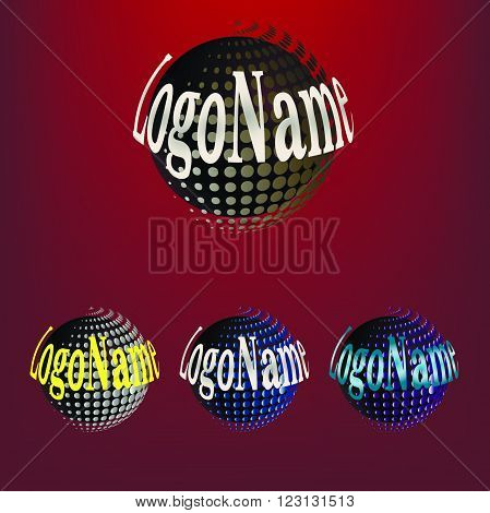 Classic elegant modern logo with circles of different colors
